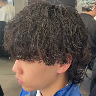 ミディアム パーマ ヘアアレンジ メンズ fifth 石川 凪のヘアスタイル