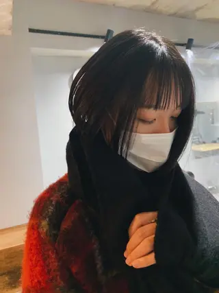 ロング カラー ヘアアレンジ ボブパーマコテ巻き風 パーマNo1深江秀平のヘアスタイル