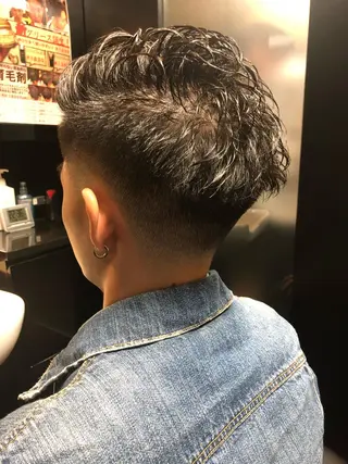 ショート パーマ メンズ 木村 りきのヘアスタイル