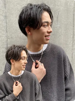 パーマ メンズ 菊池大一 溝の口パーマのヘアスタイル