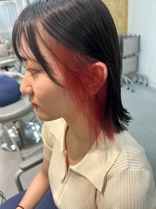 カラー ボブ/艶カラー ✨SUKURI 玉造のヘアスタイル
