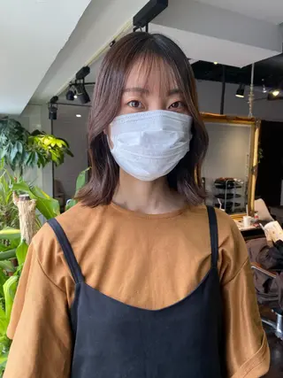 ミディアム カラー ヘアアレンジ レイヤーカット×髪質 改善🇰🇷シオリのヘアスタイル