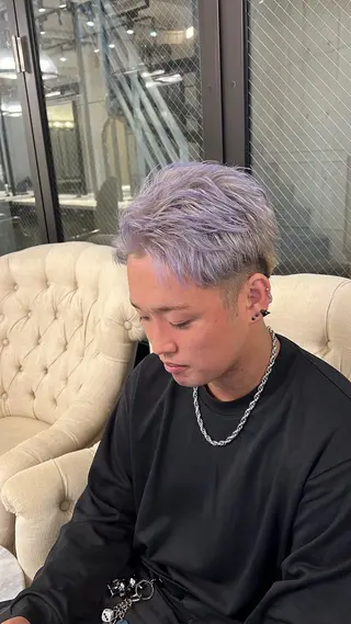ショート カラー Ryosuke 癖毛の方大募集のヘアスタイル