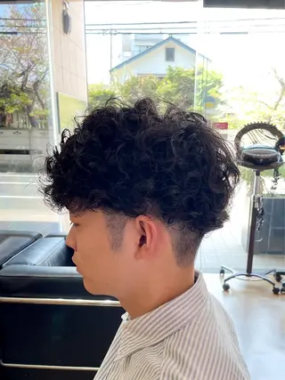 ショート パーマ メンズ メンズヘア⚜️志村 哲也⚜️のヘアスタイル