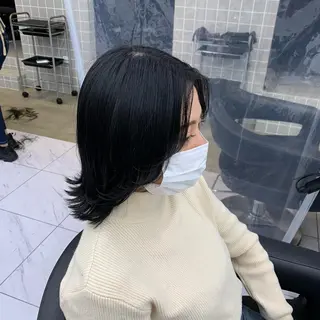 セミロング カラー パーマ ヘアアレンジ メンズ 🩵 JURI🩵のヘアスタイル