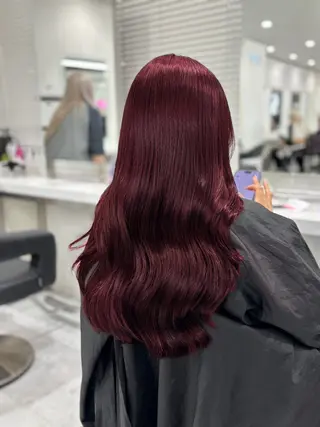 ロング 🎀暖色カラー🎀 韓国ヘア まなかのヘアスタイル