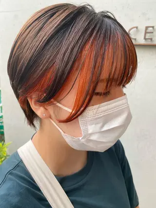ショート エクステ/ハイトーン /インナー礒野朱里のヘアスタイル