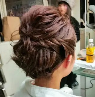 ヘアアレンジ ショート 美谷添(ミヤゾエ) まどか大人ヘアサロンのヘアスタイル