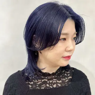 ミディアム カラー デザインカラー/パー マ🦖外岡咲希🦖のヘアスタイル