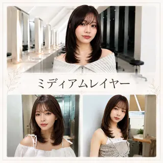 ミディアム 🦋韓国風レイヤー/ 艶髪矯正🦋凛太郎のヘアスタイル