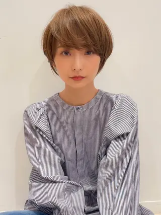 ショート カラー パーマ ヘアアレンジ 髪質改善/韓国風 レイヤー/田村祐樹のヘアスタイル