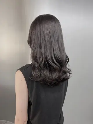 セミロング グレージュ 透明感 ブリーチなし田島晃汰のヘアスタイル