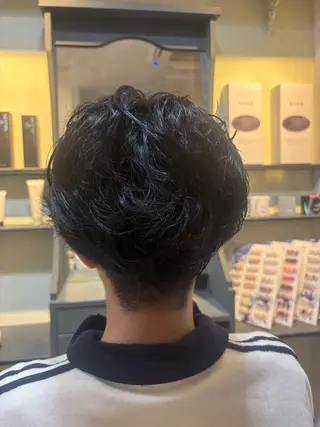 パーマ メンズ すなが/ハイライト モデル募集中のヘアスタイル