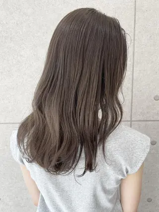 カラー セミロング 韓国ヘア🇰🇷船橋 髪質改善/上野愛果のヘアスタイル