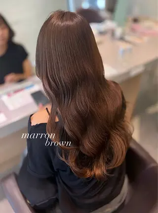 ロング 彩菜/透明感艶カラー /赤み消しカラーのヘアスタイル