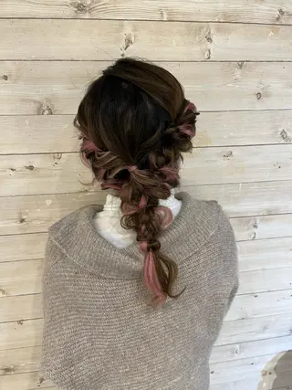 セミロング ヘアメイク エンカレッジのヘアスタイル
