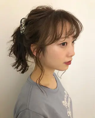 セミロング 髪質改善/レイヤー/ お顔まわり/Ami.のヘアスタイル