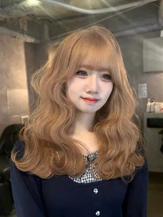 セミロング カラー ヘアアレンジ 🌿巴結生🌱大宮 ミルクティーベージュのヘアスタイル
