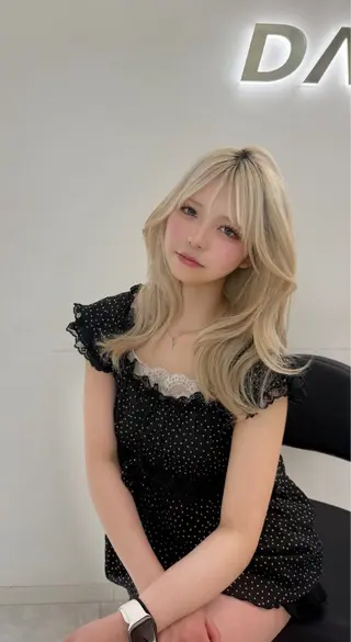 セミロング カラー ヘアアレンジ 透明感カラー🎀艶髪 Anju/渋谷🎀のヘアスタイル