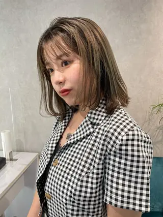 ミディアム カラー ナチュラル透明感🌱 小山美樹子のヘアスタイル