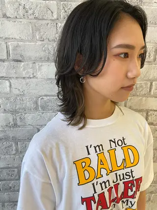 ミディアム カラー Oopsレイヤー 加藤澄都のヘアスタイル