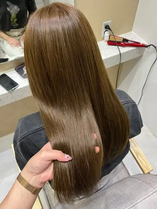 セミロング カラー ヘアアレンジ 暖色韓国ヘア🤍 保科侑花のヘアスタイル