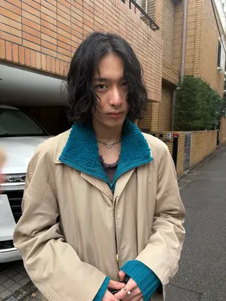 ミディアム カラー パーマ メンズ Fujita Neneのヘアスタイル