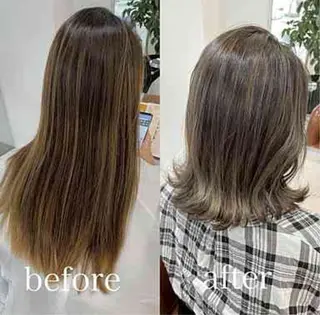ミディアム 米田 有里のヘアスタイル