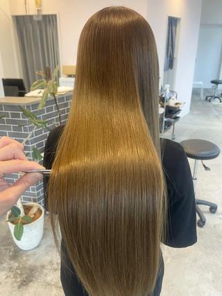 ミディアム カラー パーマ レイヤーカット 髪質改善専門屋/和田のヘアスタイル