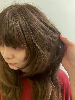 ロング カラー yuzuki縮毛矯正 /カラーモデルのヘアスタイル