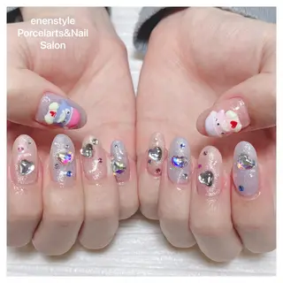 ミディアム ネイル 🐾enen style 🐾のネイルデザイン
