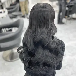 ロング カラー パーマ ヘアアレンジ メンズ キッズ 髪質改善Ⅰ透明感 艶カラーⅠたつやのヘアスタイル