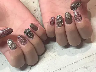 ネイル 韓国/ワンホン/長さ 出しつけ放題🎀のネイルデザイン