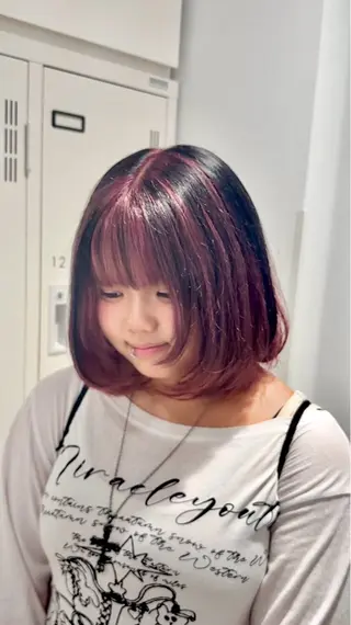 ミディアム カラー 🎀藤沢ハイトーン ららのヘアスタイル