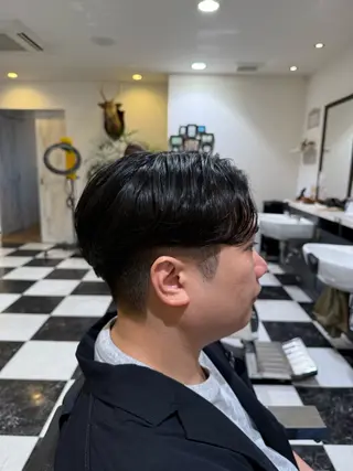 ミディアム ヘアアレンジ メンズ 三ノ輪理容師 長峯丈士のヘアスタイル