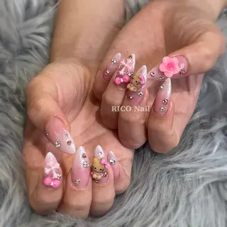 ネイル RICO Nail パーツつけ放題🌈のネイルデザイン
