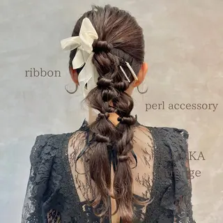 ヘアアレンジ charm《銀座》 ヘアセット/縮毛矯正のヘアスタイル