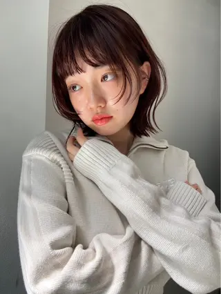 ショート 艶カラー/フェイス レイヤー/たむのヘアスタイル