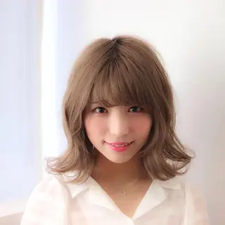 ミディアム カラー 髪質改善🌈縮毛矯正 荻原 達矢のヘアスタイル