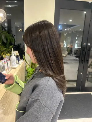 ロング カラー 似合わせ/透明感 /顔まわりカット🌿のヘアスタイル
