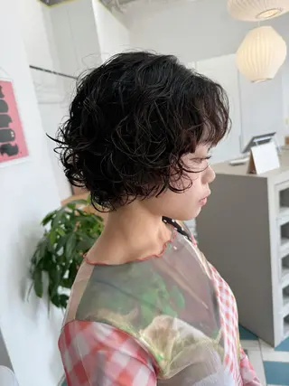 ショート パーマ レイヤーカット/ボブ /春日井🍏鵜飼元喜のヘアスタイル