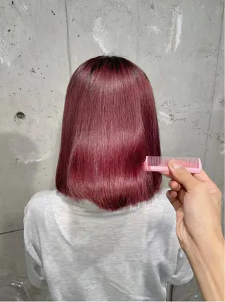 ミディアム カラー ベージュカラー💖 やすひろのヘアスタイル