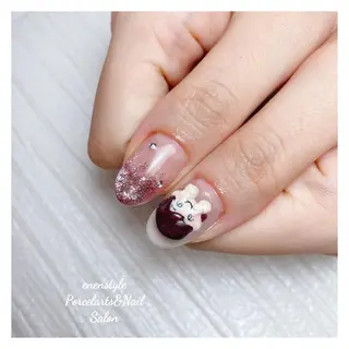 ミディアム ネイル 🐾enen style 🐾のネイルデザイン
