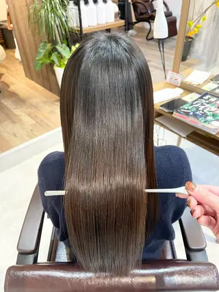 ロング カラー 髪質改善で 憧れの潤艶美髪にのヘアスタイル