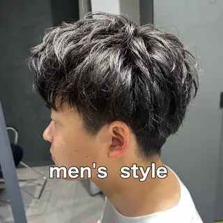 メンズ 曲がる縮毛矯正 バレイヤージュ森田のヘアスタイル