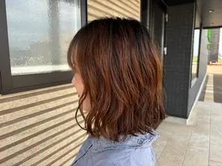 ミディアム パーマ Le Coeur 喜多町　志賀大介のヘアスタイル
