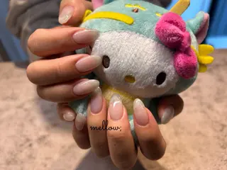 ネイル mellow:ｸﾙﾐ ﹡˖˟༝🎀˖˟ ༝のネイルデザイン