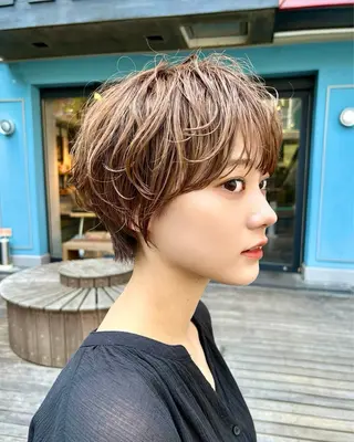 ショート カラー ⭐️銀座/ショート/ 艶カラー/りょうがのヘアスタイル