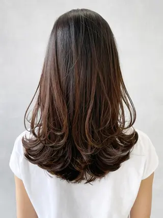 ミディアム パーマ カラー ヘアアレンジ ITbyALBUM 中野店のヘアスタイル