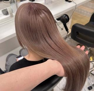 ロング 赤み消しブラウン🤎 韓国レイヤー🤎横浜のヘアスタイル